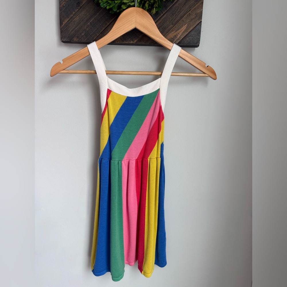 Mini Boden Multicolor Striped Kids Dress